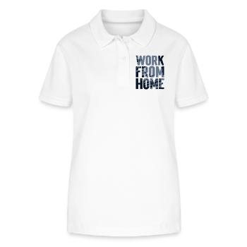Arbeiten von zu Hause aus Texturiert - Stanley/Stella Frauen Bio-Poloshirt ELLISER - Weiß - Vorne - Anna (173cm)
