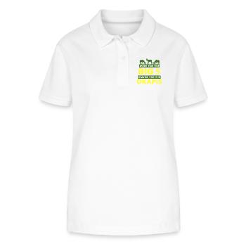 Okapi Tier - Stanley/Stella Frauen Bio-Poloshirt ELLISER - Weiß - Vorne - Anna (173cm)