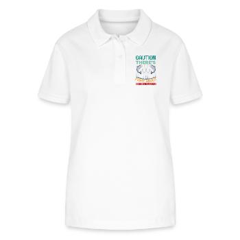 Anglers Fishermen Fishing Sport Fishermen - Stanley/Stella Women’s Organic Polo Shirt ELLISER - white - Front - Anna (173cm)