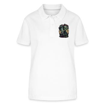 Valentine Zombie Love - Stanley/Stella Women’s Organic Polo Shirt ELLISER - white - Front - Anna (173cm)