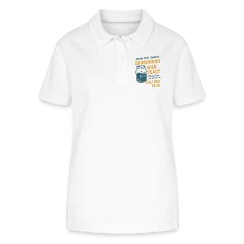 sourdough Bread Baking Baker Wild Yeast Cultura - Stanley/Stella Women’s Organic Polo Shirt ELLISER - white - Front - Anna (173cm)