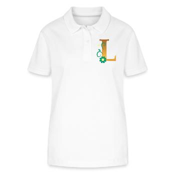 L - Stanley/Stella Women’s Organic Polo Shirt ELLISER - white - Front - Anna (173cm)