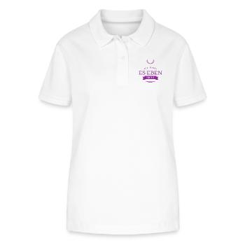 ich weiß es eben nicht - Stanley/Stella Frauen Bio-Poloshirt ELLISER - Weiß - Vorne - Anna (173cm)