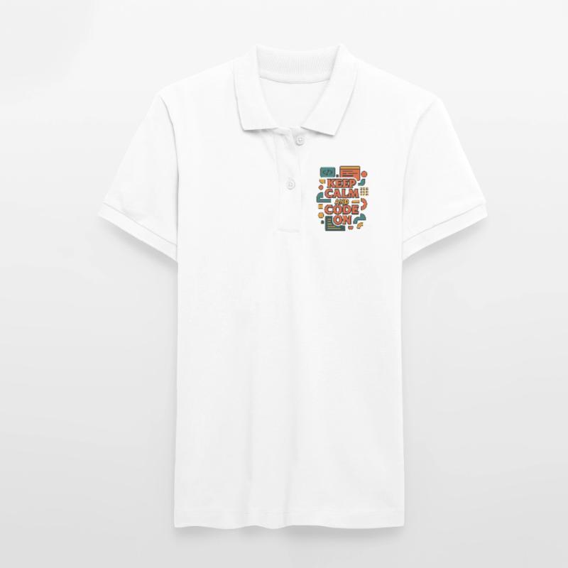 Keep Calm and Code On – Lustiges Coder Shirt Stanley/Stella Frauen Bio-Poloshirt ELLISER