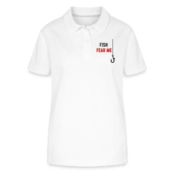Fish Fear Me - Stanley/Stella Women’s Organic Polo Shirt ELLISER - white - Front - Anna (173cm)