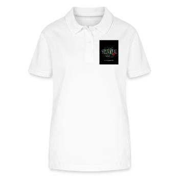 Green_Black_Aesthetic_Brave_RoseT-ShirtSelbstliebe - Stanley/Stella Frauen Bio-Poloshirt ELLISER - Weiß - Vorne - Anna (173cm)