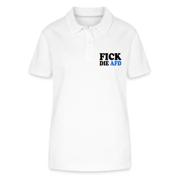 Fick die afd - Stanley/Stella Frauen Bio-Poloshirt ELLISER - Weiß - Vorne - Anna (173cm)