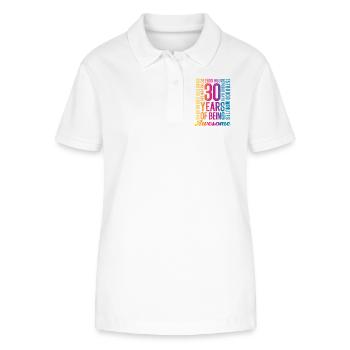 30 Years Birthday - Stanley/Stella Women’s Organic Polo Shirt ELLISER - white - Front - Anna (173cm)