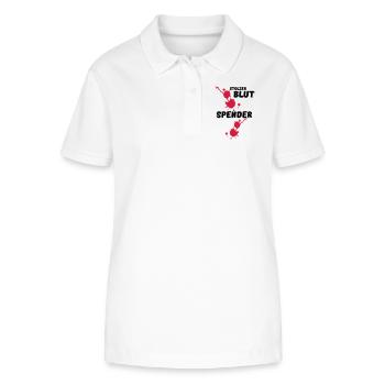 Stolzer Blutspender Blut Spende Geschenk Medizin - Stanley/Stella Frauen Bio-Poloshirt ELLISER - Weiß - Vorne - Anna (173cm)