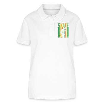 Skateboard Rider - Polo bio ELLISER Stanley/Stella Femme - blanc - Devant - Anna (173cm)