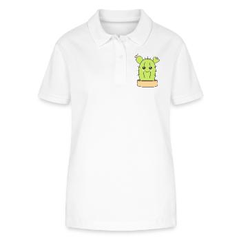 Kawaii Cactus Kawaii Chibi Kawaii Manga - Stanley/Stella Women’s Organic Polo Shirt ELLISER - white - Front - Anna (173cm)