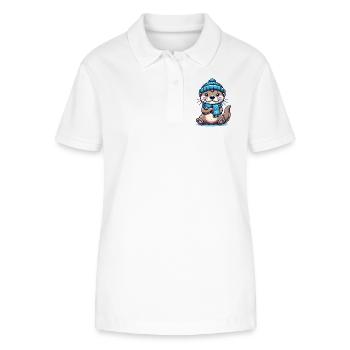 Loutre mignonne - Polo bio ELLISER Stanley/Stella Femme - blanc - Devant - Anna (173cm)