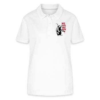 We Only Now Rat Art - Stanley/Stella Women’s Organic Polo Shirt ELLISER - white - Front - Anna (173cm)