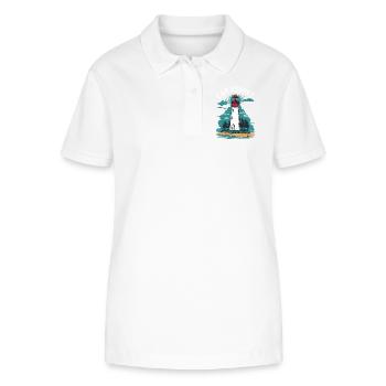 Cap Ferret Arcachon Bay Oysters Ocean Nature - Stanley/Stella Women’s Organic Polo Shirt ELLISER - white - Front - Anna (173cm)