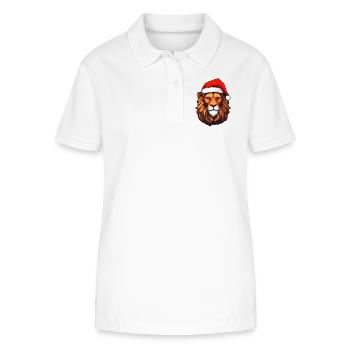 Lion Santa Claus - Polo bio ELLISER Stanley/Stella Femme - blanc - Devant - Anna (173cm)