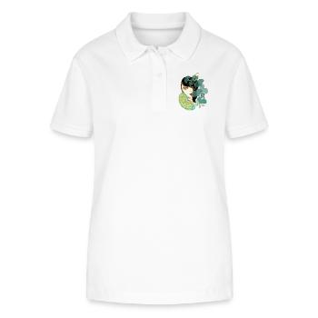 Ginkgo beauty in Art Nouveau style - Stanley/Stella Women’s Organic Polo Shirt ELLISER - white - Front - Anna (173cm)