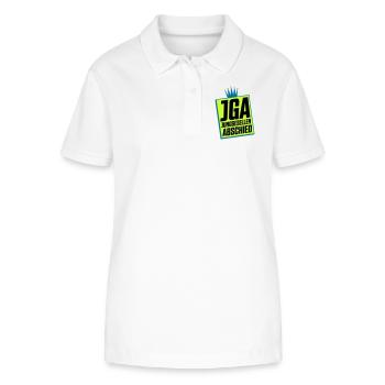 Junggesellenabschied JGA Neon Design - Stanley/Stella Frauen Bio-Poloshirt ELLISER - Weiß - Vorne - Anna (173cm)