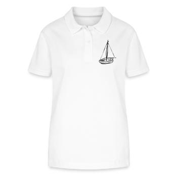 Boot - Stanley/Stella Frauen Bio-Poloshirt ELLISER - Weiß - Vorne - Anna (173cm)