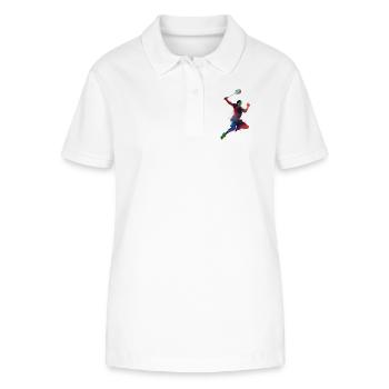 Art sportif #badminton badminton - Polo bio ELLISER Stanley/Stella Femme - blanc - Devant - Anna (173cm)