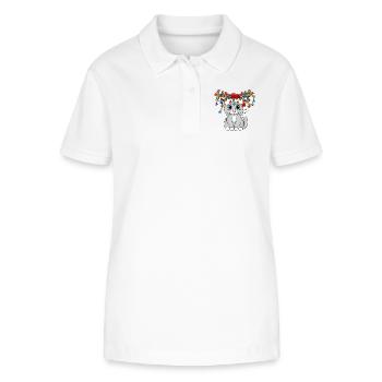 Weihnachts Mieze - Stanley/Stella Frauen Bio-Poloshirt ELLISER - Weiß - Vorne - Anna (173cm)