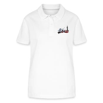 London, the vibrant capital - Stanley/Stella Women’s Organic Polo Shirt ELLISER - white - Front - Anna (173cm)