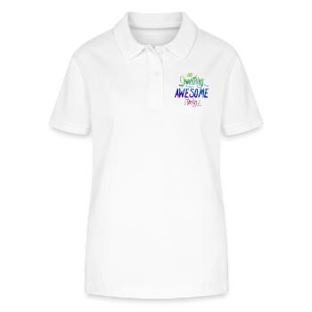 slogan illustration style art vector fashion graphics - Stanley/Stella Women’s Organic Polo Shirt ELLISER - white - Front - Anna (173cm)