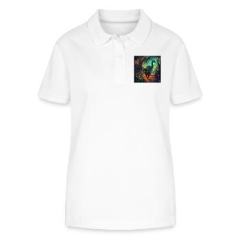FANTASY Forest Cat 3 - Stanley/Stella Frauen Bio-Poloshirt ELLISER - Weiß - Vorne - Anna (173cm)