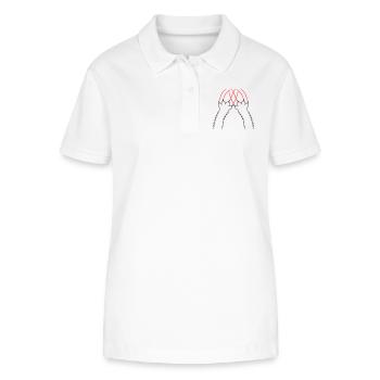 Katzen Klauen Pfote Tatzen Kralle Kratzer Streifen - Stanley/Stella Frauen Bio-Poloshirt ELLISER - Weiß - Vorne - Anna (173cm)