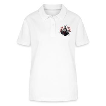 Samurai Japan Cherry Tree Landscape - Stanley/Stella Women’s Organic Polo Shirt ELLISER - white - Front - Anna (173cm)