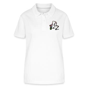 JAZZ - Stanley/Stella Frauen Bio-Poloshirt ELLISER - Weiß - Vorne - Anna (173cm)