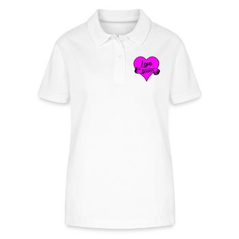 l’amour pour toujours - Polo bio ELLISER Stanley/Stella Femme - blanc - Devant - Anna (173cm)
