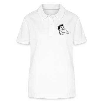 wurst essen hunger schlucken wuerstchen grillen co - Stanley/Stella Frauen Bio-Poloshirt ELLISER - Weiß - Vorne - Anna (173cm)