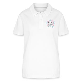 Meine besten Kinder könnten verwildert sein - Stanley/Stella Frauen Bio-Poloshirt ELLISER - Weiß - Vorne - Anna (173cm)