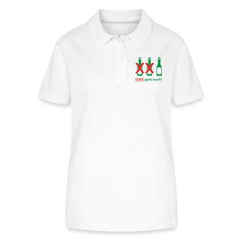 EINS GEHT NOCH - Stanley/Stella Frauen Bio-Poloshirt ELLISER - Weiß - Vorne - Anna (173cm)