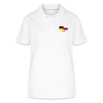 Deutschland - Russland - Freundschafts Geschenke - Stanley/Stella Frauen Bio-Poloshirt ELLISER - Weiß - Vorne - Anna (173cm)