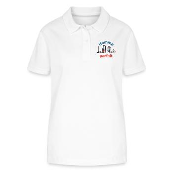 homme parfait - Polo bio ELLISER Stanley/Stella Femme - blanc - Devant - Anna (173cm)