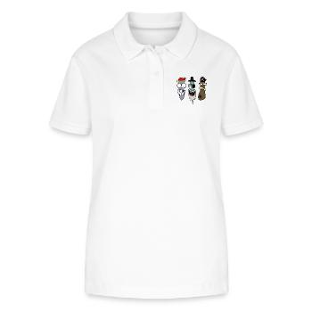 Piraten by Daniel Rausch - Stanley/Stella Frauen Bio-Poloshirt ELLISER - Weiß - Vorne - Anna (173cm)