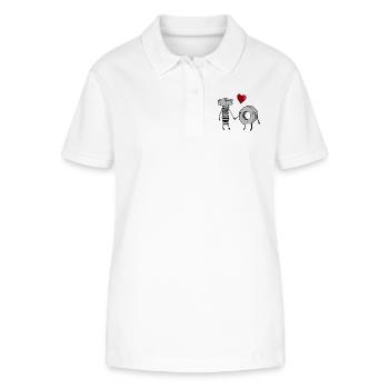 Boulon et écrou amoureux - Polo bio ELLISER Stanley/Stella Femme - blanc - Devant - Anna (173cm)