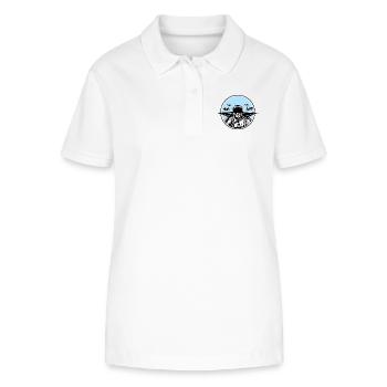 Jet Pilot / Kampfpilot 01_weiß Schwarz - Stanley/Stella Frauen Bio-Poloshirt ELLISER - Weiß - Vorne - Anna (173cm)