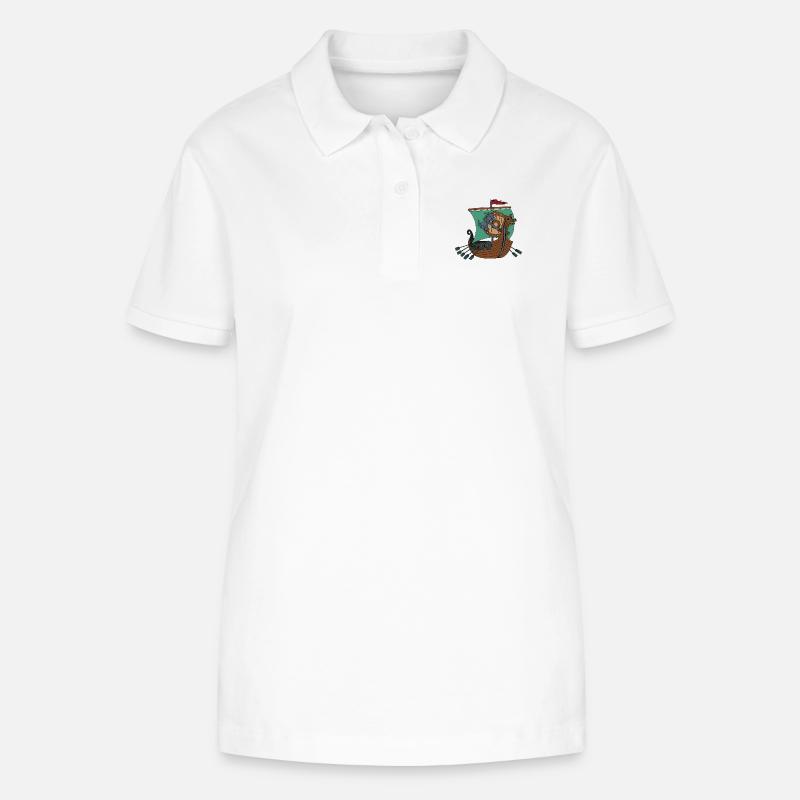 Wikinger Schiff Vikings - Stanley/Stella Frauen Bio-Poloshirt ELLISER - Weiß