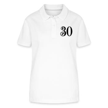 30 years anniversary - Stanley/Stella Women’s Organic Polo Shirt ELLISER - white - Front - Anna (173cm)