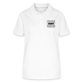 It Might Look That I'm Doing Nothing.. - Stanley/Stella Women’s Organic Polo Shirt ELLISER - white - Front - Anna (173cm)