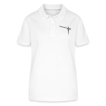 Kran, Turmdrehkran, crane No.: 2 (Bitmap) - Stanley/Stella Frauen Bio-Poloshirt ELLISER - Weiß - Vorne - Anna (173cm)