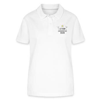 Abenteuer beziehungsweise Neuanfang - Stanley/Stella Frauen Bio-Poloshirt ELLISER - Weiß - Vorne - Anna (173cm)