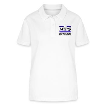 Flower Power Humor Pride 60s Heart Happy - Stanley/Stella Women’s Organic Polo Shirt ELLISER - white - Front - Anna (173cm)