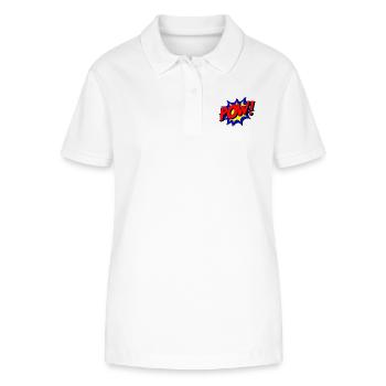 POW Design Superhero - Stanley/Stella Women’s Organic Polo Shirt ELLISER - white - Front - Anna (173cm)
