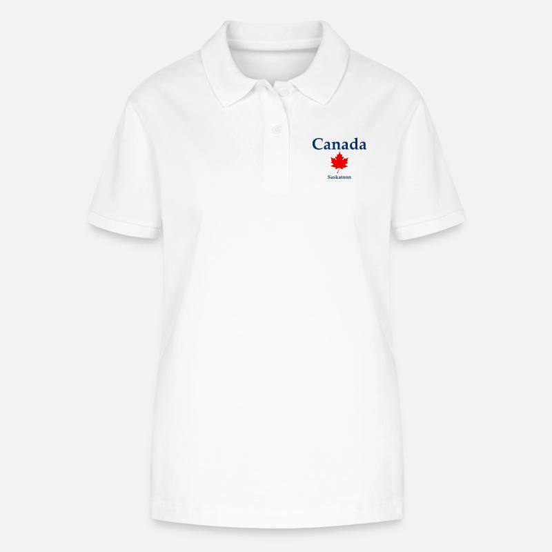 Saskatoon - Saskatchewan - Canada - Kanada - Polo bio ELLISER Stanley/Stella Femme - blanc