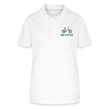 Re cycle - Polo bio ELLISER Stanley/Stella Femme - blanc - Devant - Anna (173cm)