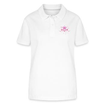 Bride, Wedding, Pink, Crowns, Hen Nights, Marry - Stanley/Stella Frauen Bio-Poloshirt ELLISER - Weiß - Vorne - Anna (173cm)