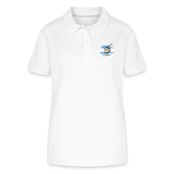 I love Argentina - Coupe du Monde 2022 - Polo bio ELLISER Stanley/Stella Femme - blanc - Devant - Anna (173cm)